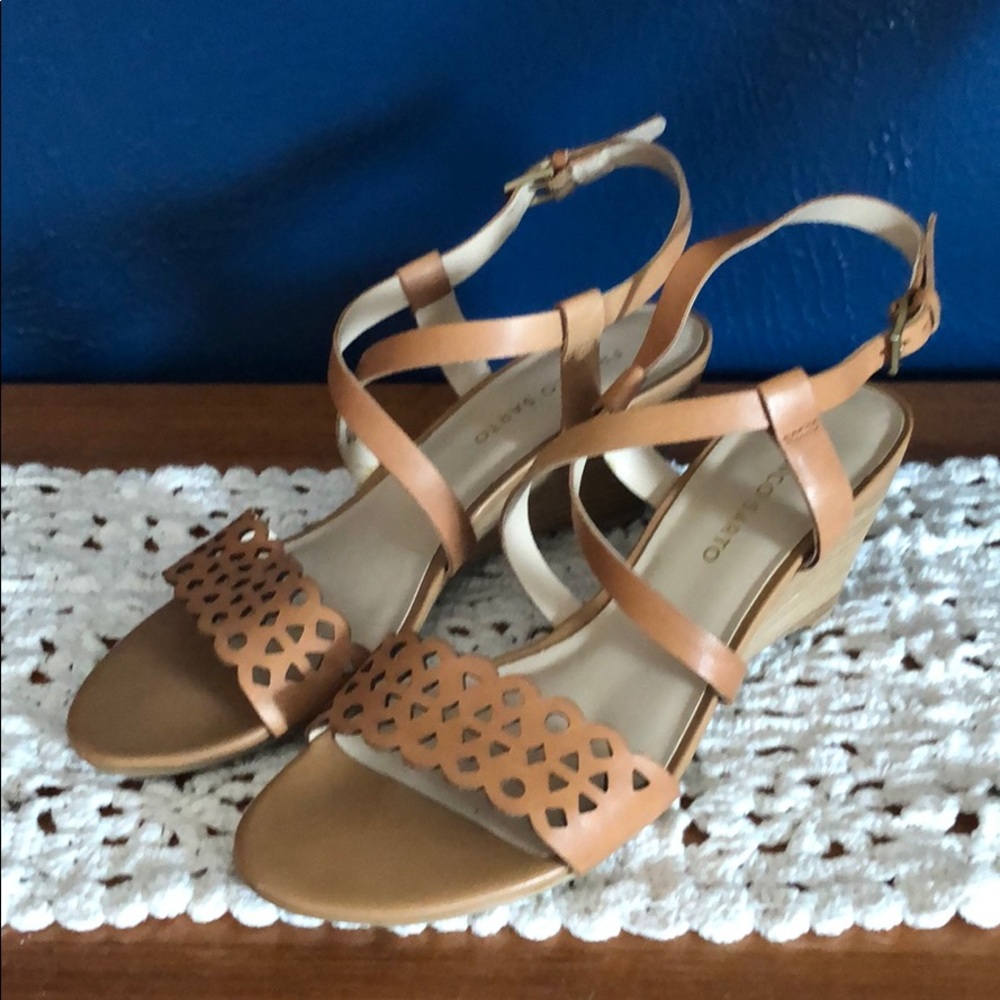 Franco Sarto Tan Wedge Sandals
